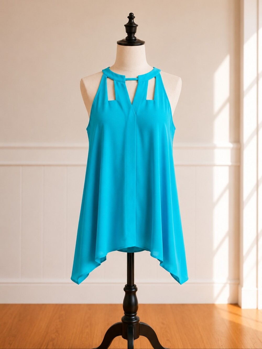 Mark. Blue Sleeveless Top